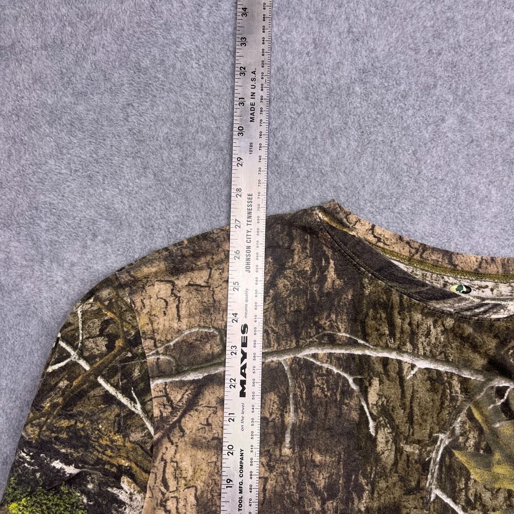 Mossy Oak Shirt Mens X-Large Brown Camouflage Long Sleeve Pocket - Picture 6 of 8